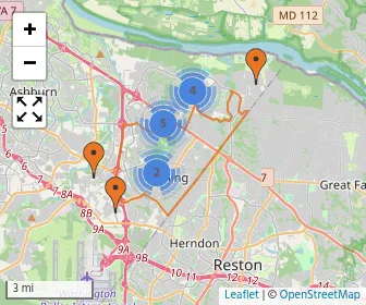 Area schools map