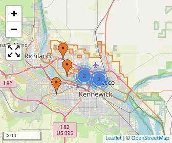 Area schools map