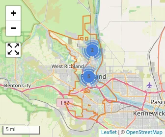 Area schools map