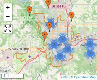 Area schools map