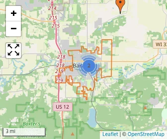 Area schools map