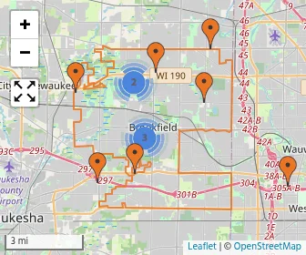 Area schools map