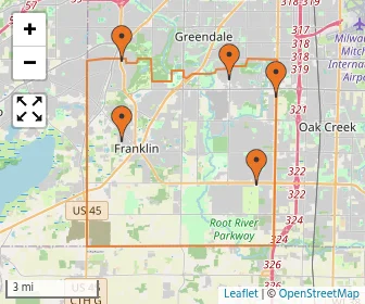 Area schools map