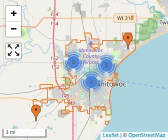 Area schools map